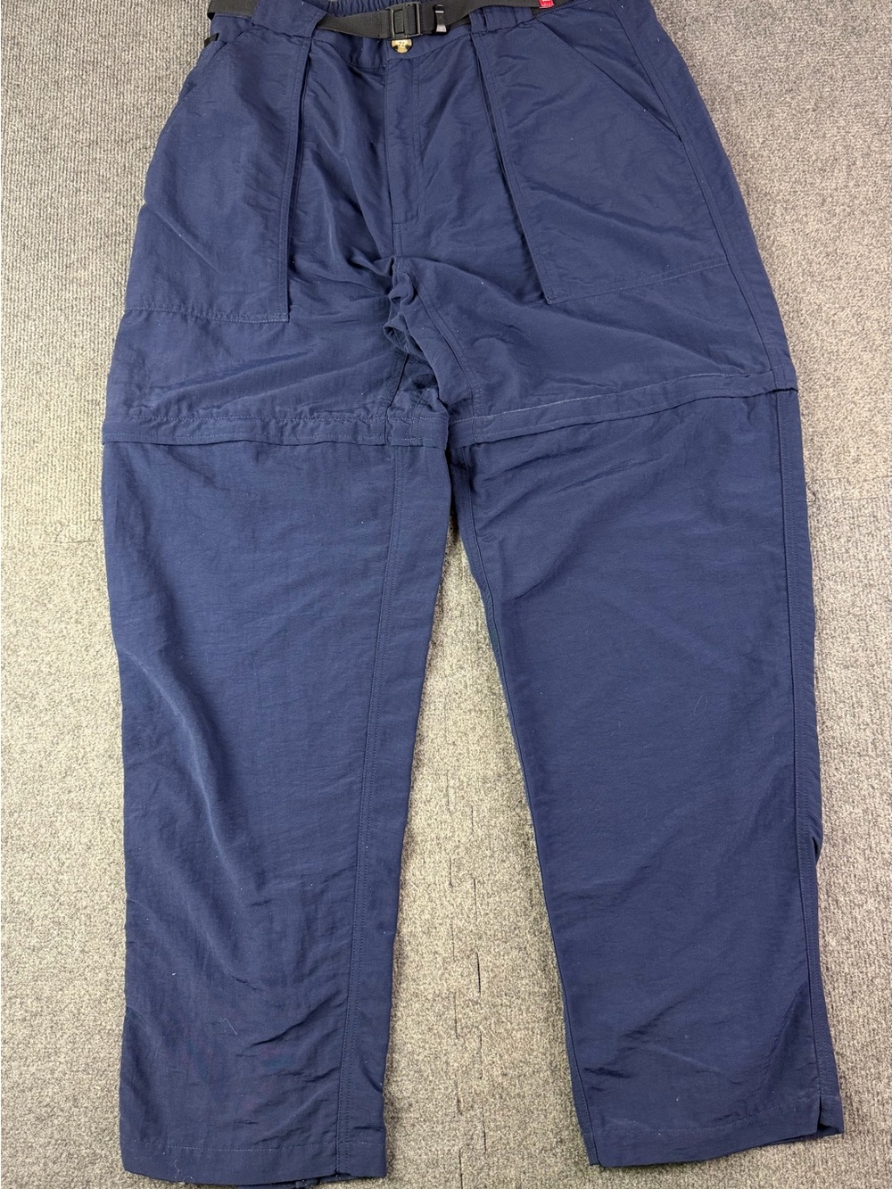 The North Face Men 100% Nylon Convertible Elastic Waist Belted Hiking Pants Sz L